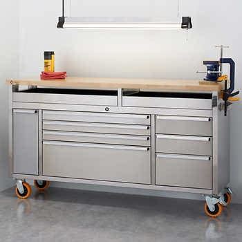 stainless steel tool boxes costco|costco workbench with drawers.